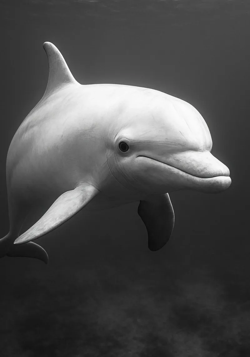dophin black and white photography canvas by the gunduls