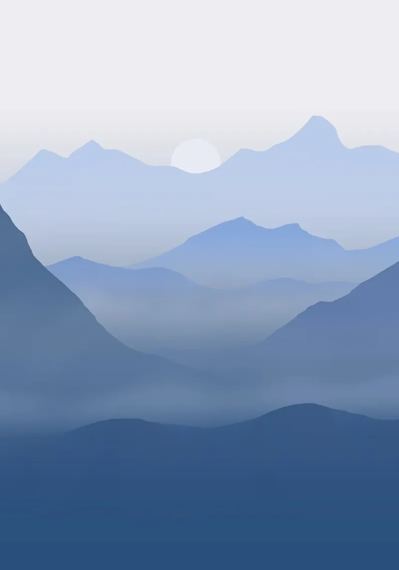 montagne colline valli sole alba nebbia nebbia poster con telaio in alluminio da Kirsten C Nolan