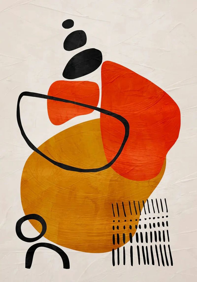 geometric shapes abstract forms circles rectangles canvas by James Isaac Jackson