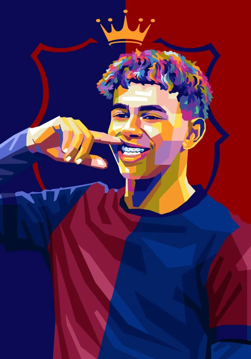 Lamine Yamal Of Barcelona hahnemühle by WPAP MALANG