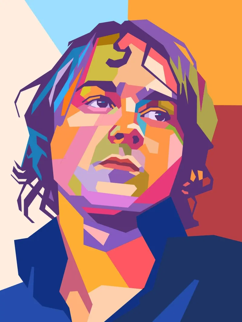 Ritratto pop art di Tom Chaplin pellicola backlit da Hantamrata