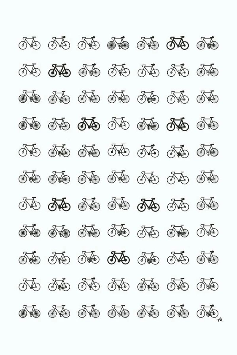 Bike Variations poster by Viktor Hertz
