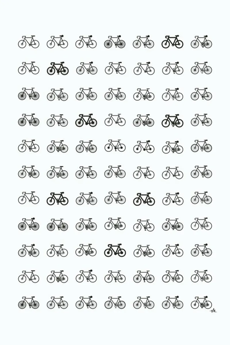 Bike Variations poster by Viktor Hertz