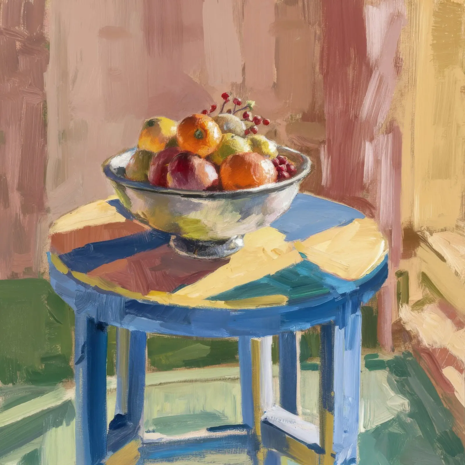 Harmonie van de fruittafel canvas met Baklijst van Mystic Grain