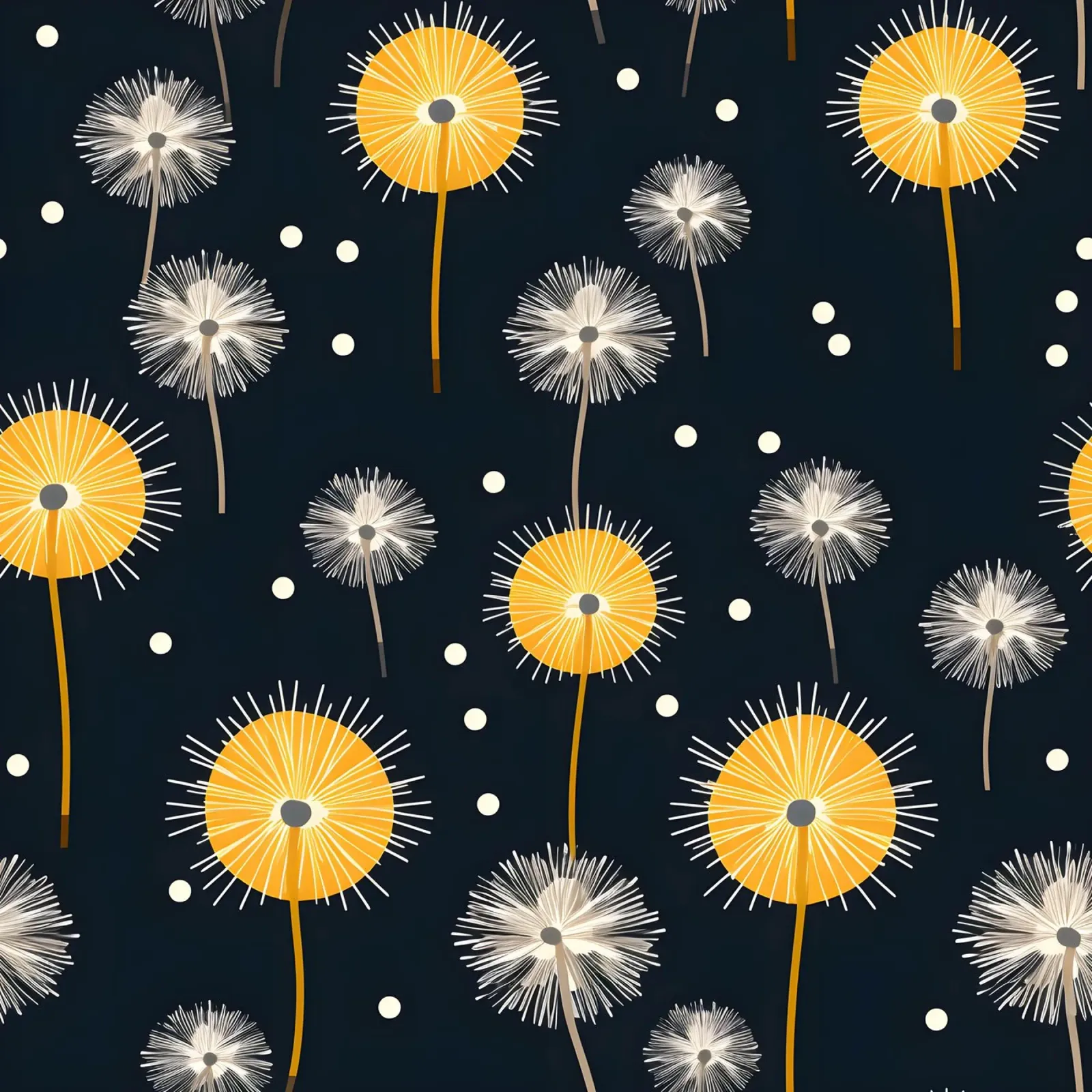 Dente di leone di mezzanotte pellicola backlit da Botanical Pattern House