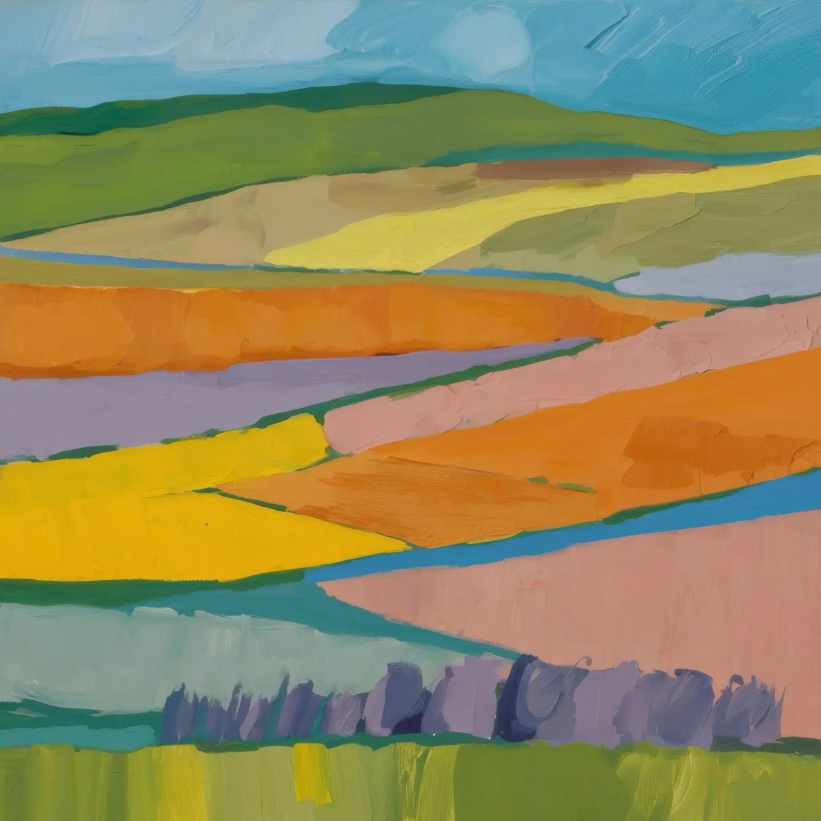 Patchwork Field Dreams canvas by Mystic Grain