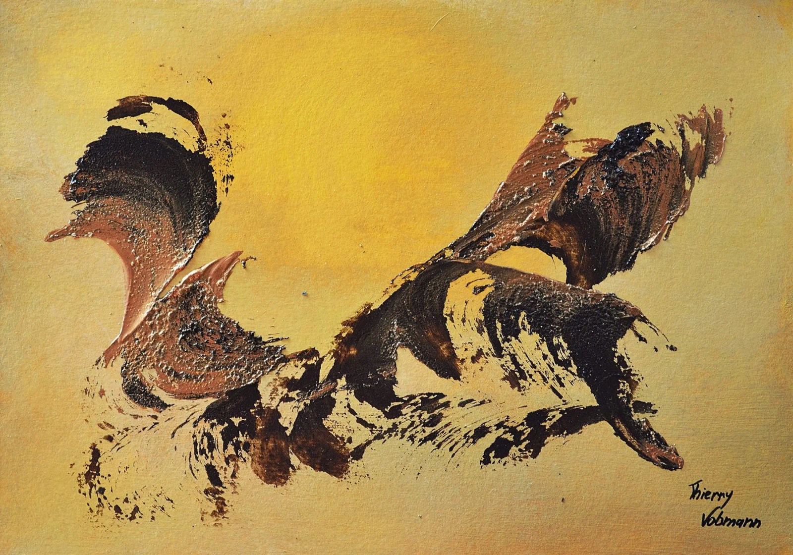 MESSAGE FROM THE HEART 32 pellicola backlit da Thierry Vobmann Abstract painting