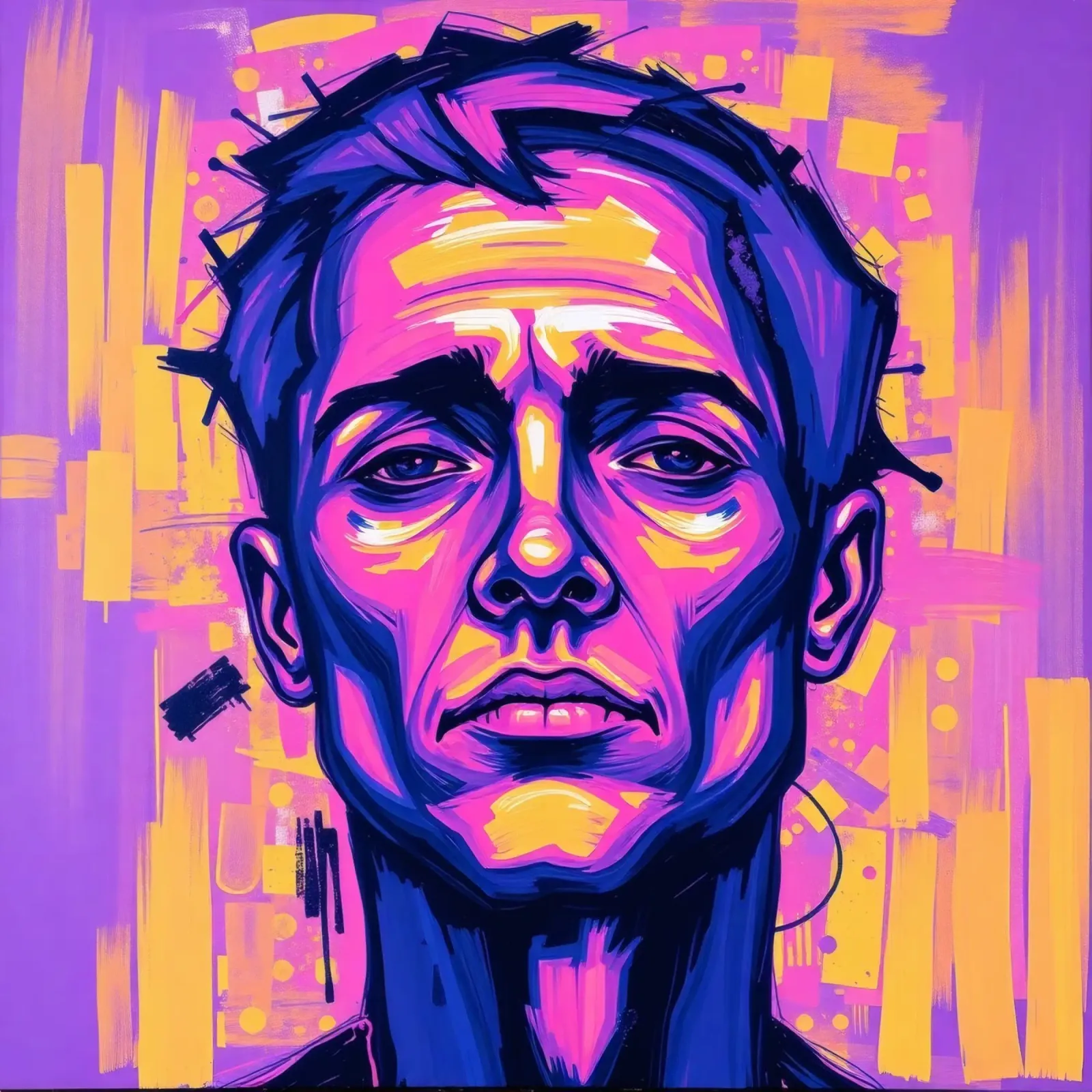 man with colorful background emphasizing artistic expression hahnemühle by DesignDoodle