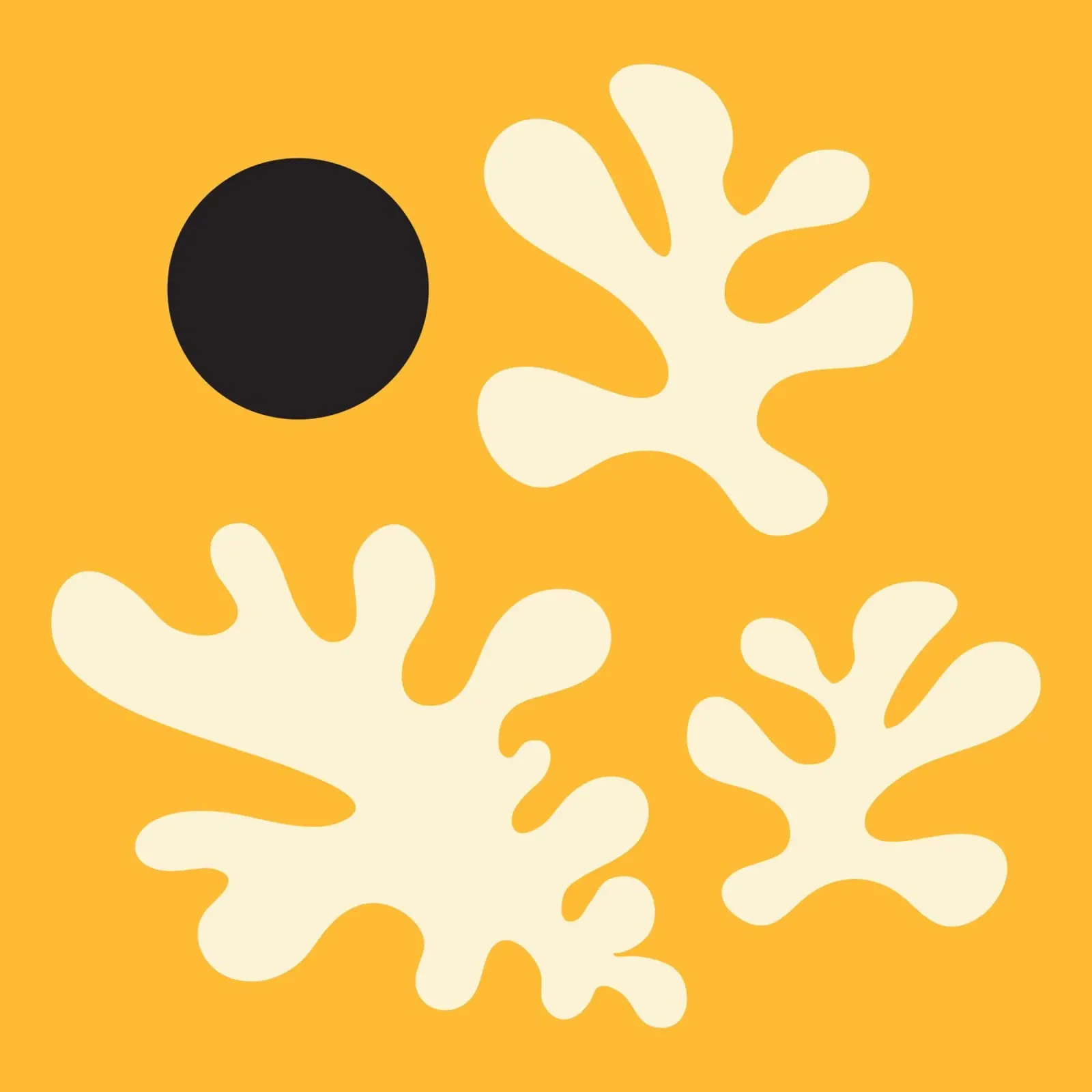 Brise d'été Jaune Matisse poster avec cadre en bois de EDMPROJECT