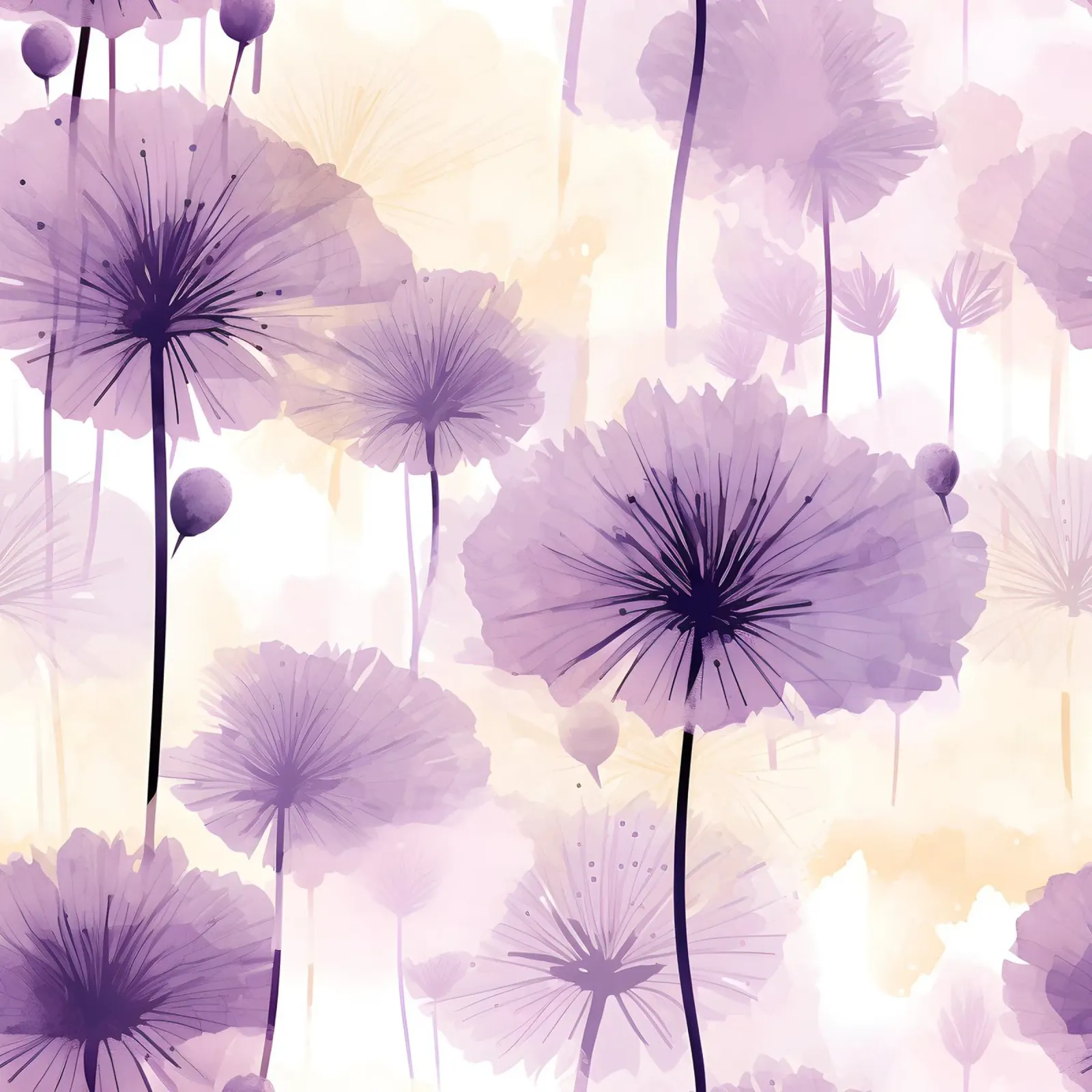 Dente di leone viola pellicola backlit da Botanical Pattern House