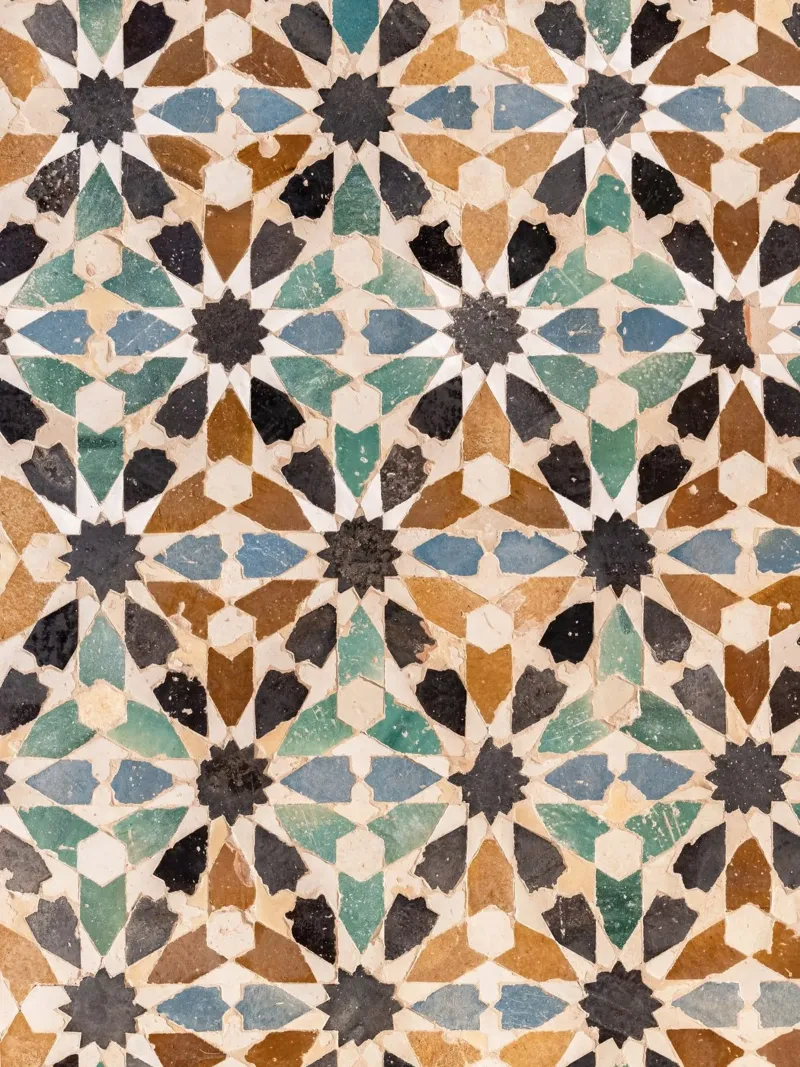 Piastrelle a mosaico Alhambra, Granada Spagna pellicola backlit da Dagmar Pels