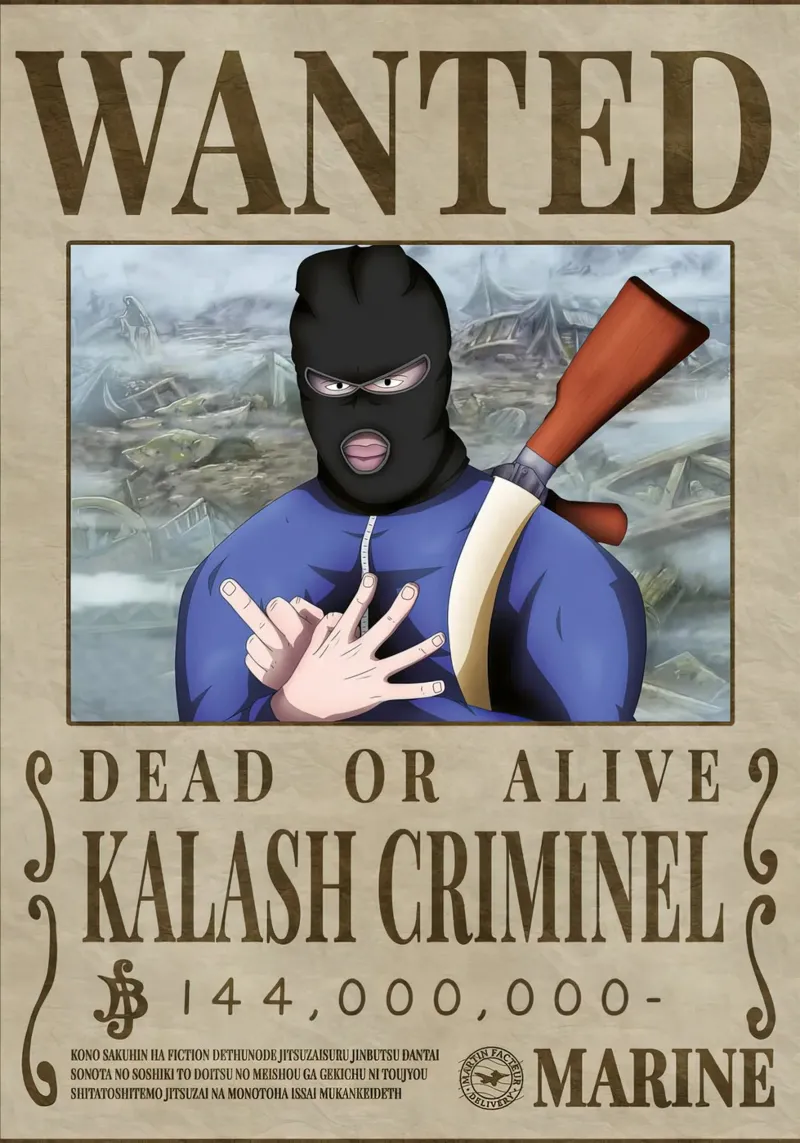 ricercato kalash criminel poster da Green