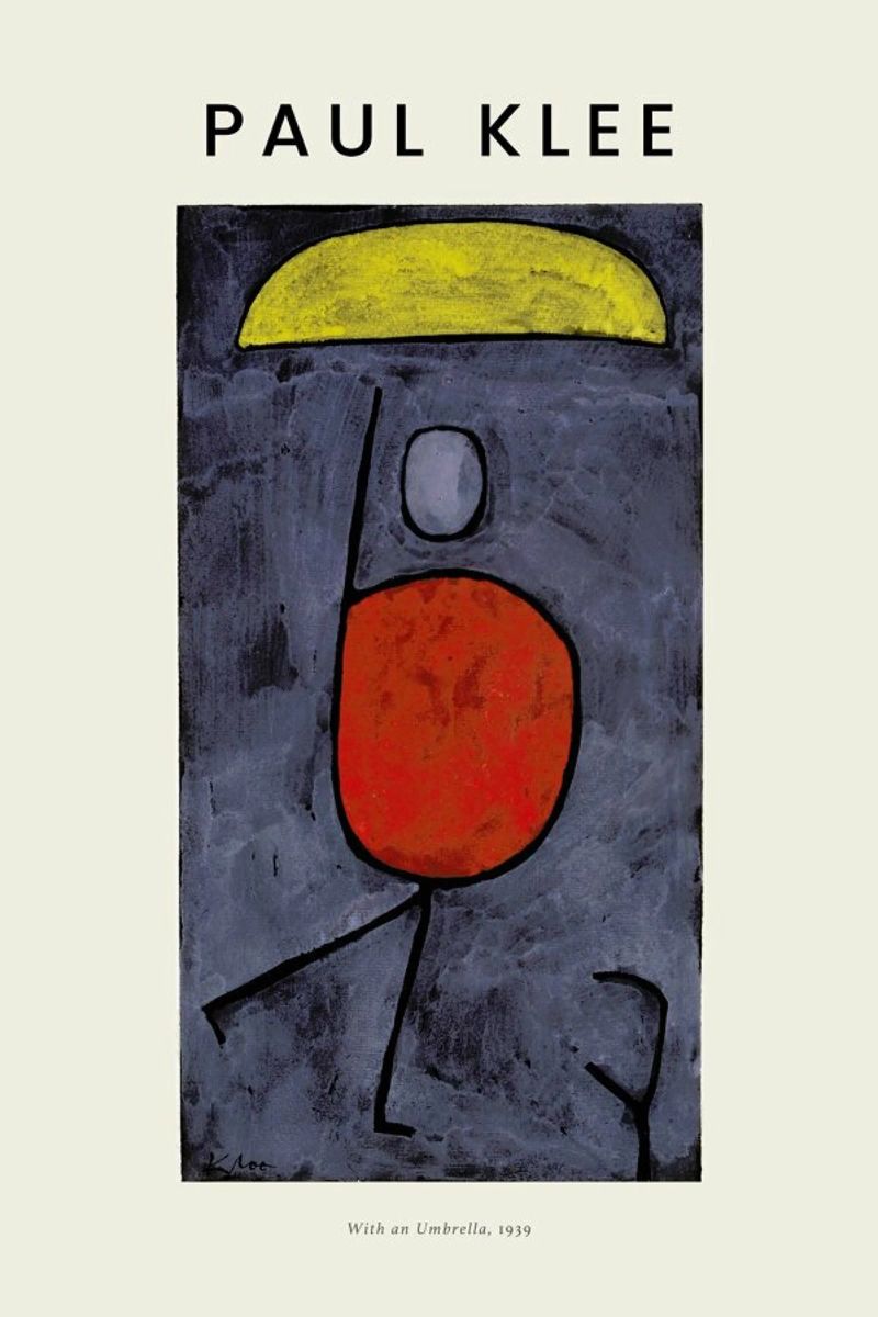 Klee - With an Umbrella poster da Vintage by JUNIQE