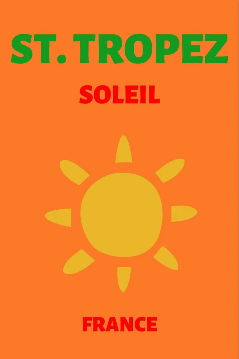 Retro Sunny St. Tropez Soleil Minimalist Pop Art poster da NorwesClub