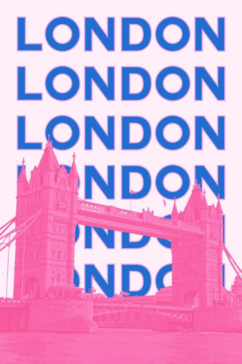 London UK Retro Stadt Wahrzeichen Reisen Pop-Art-Druck Poster von NorwesClub