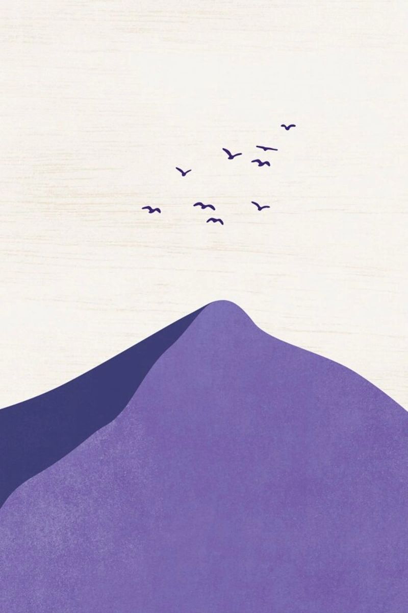 Mountain Peak Very Peri Poster von Pure