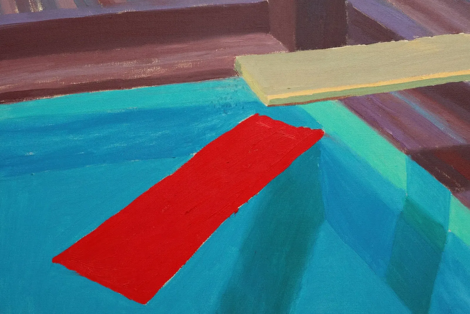 Pastic Sheet Floating in a Pool, 1977 canvas by khanrosie