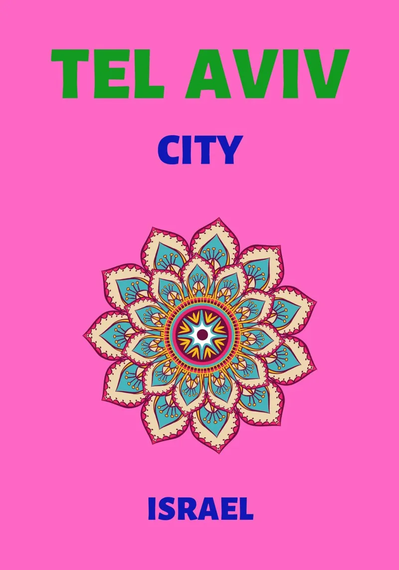 Tel Aviv Mandala Art - Boho Chic Travel Poster poster with plastic frame by NorwesClub