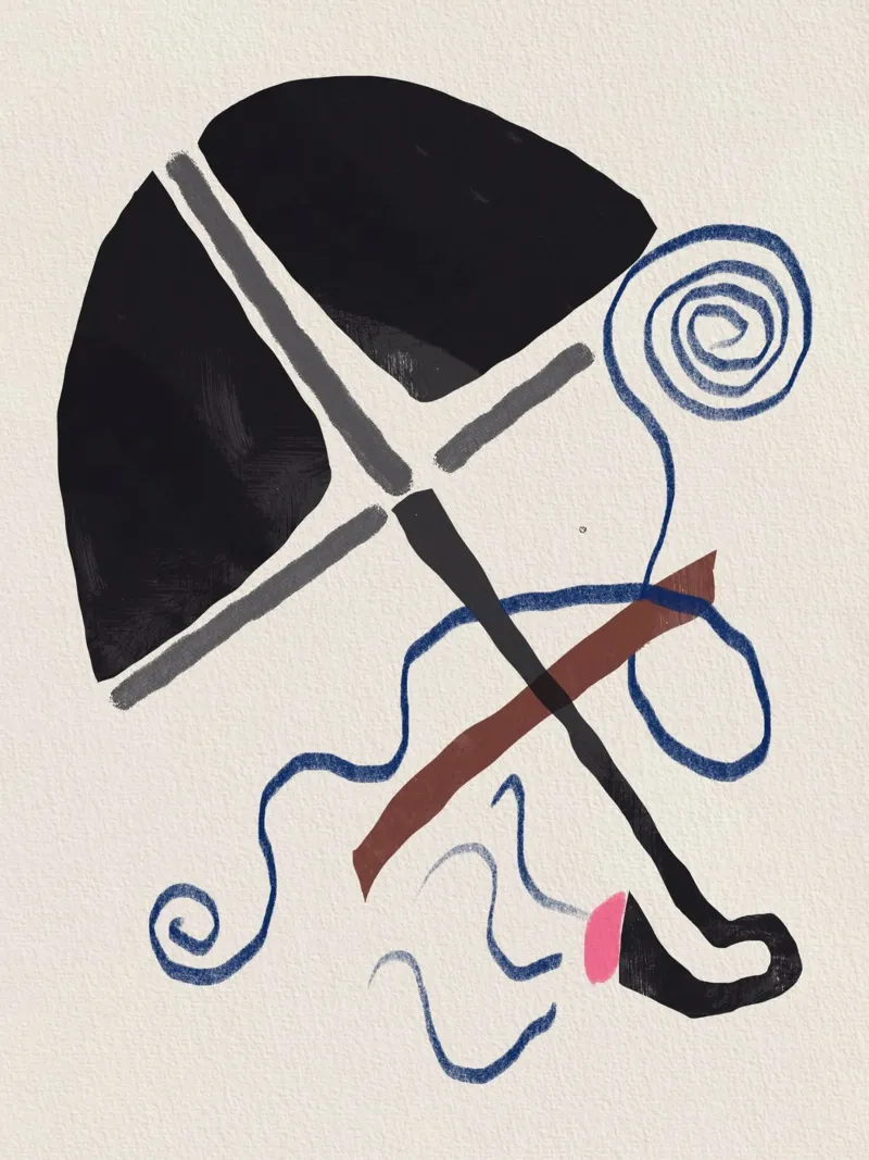 Wonder silencio pintura abstracta lienzo con Marco flotante de Little Dean