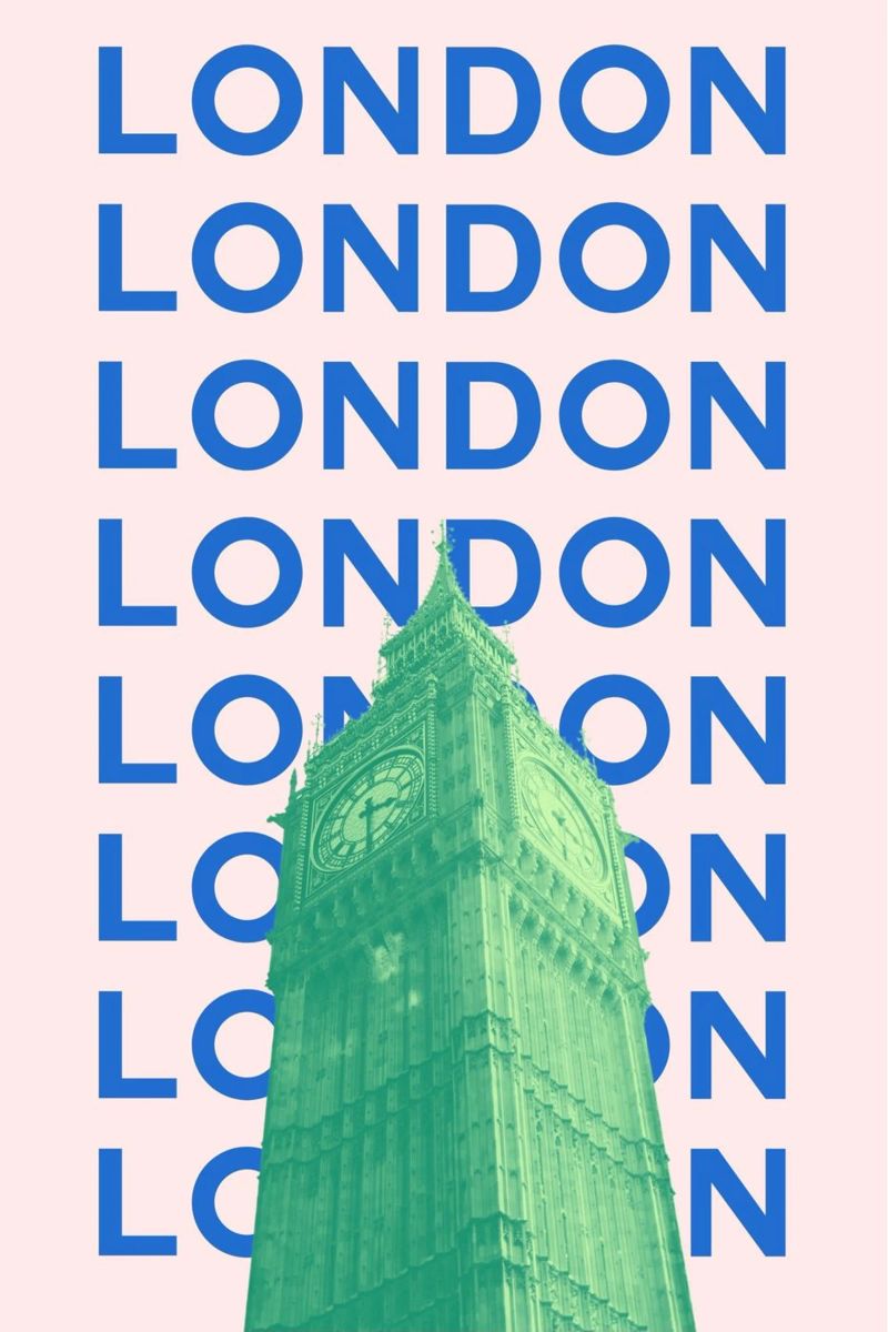 London Big Ben Kunst - Iconic Pop Stadtbild Dekor Trendy Poster von NorwesClub