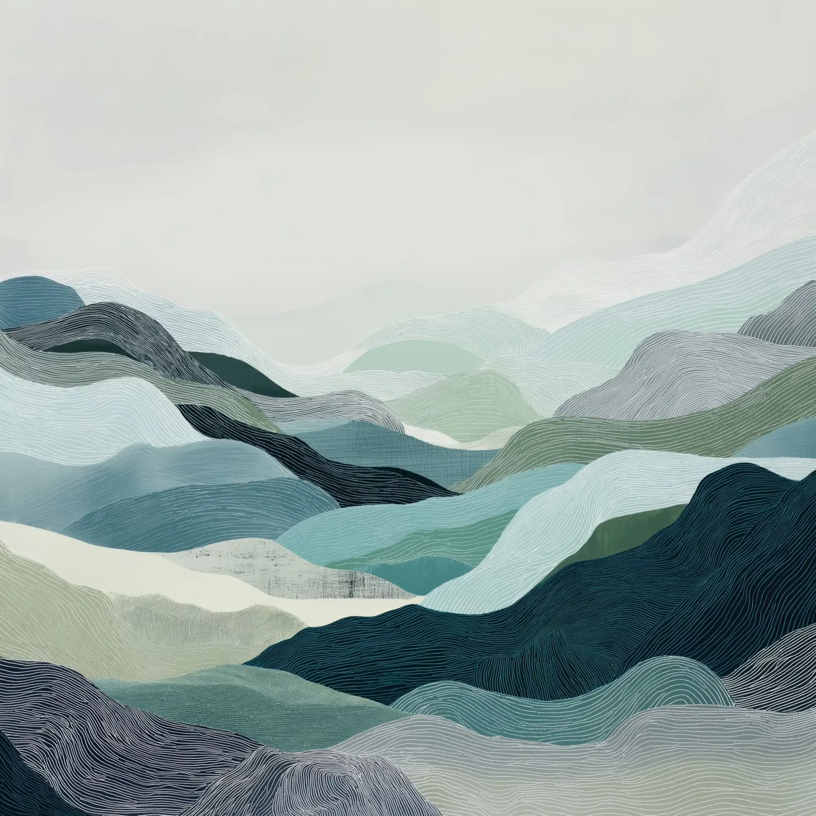 Blue abstract landscape forex plate by Imagine
