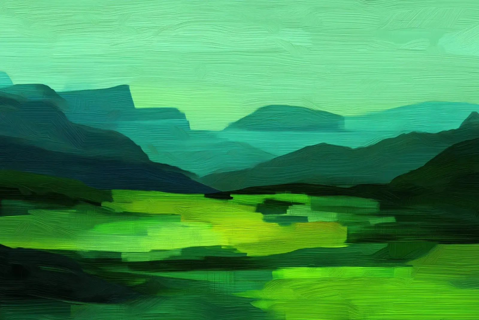 Paesaggio verde astratto pellicola backlit da Imagine
