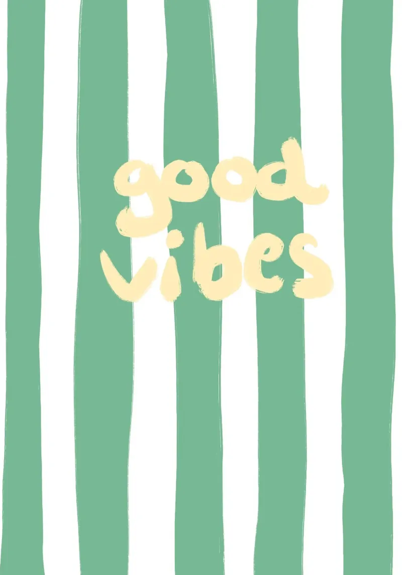 good vibes stripes pellicola backlit da Poster Print Studio
