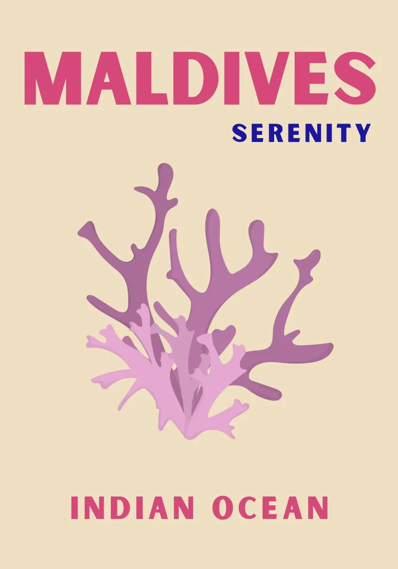 Corallo delle Maldive: arte astratta dell'oceano - Sereno, tropicale, estetico poster da NorwesClub