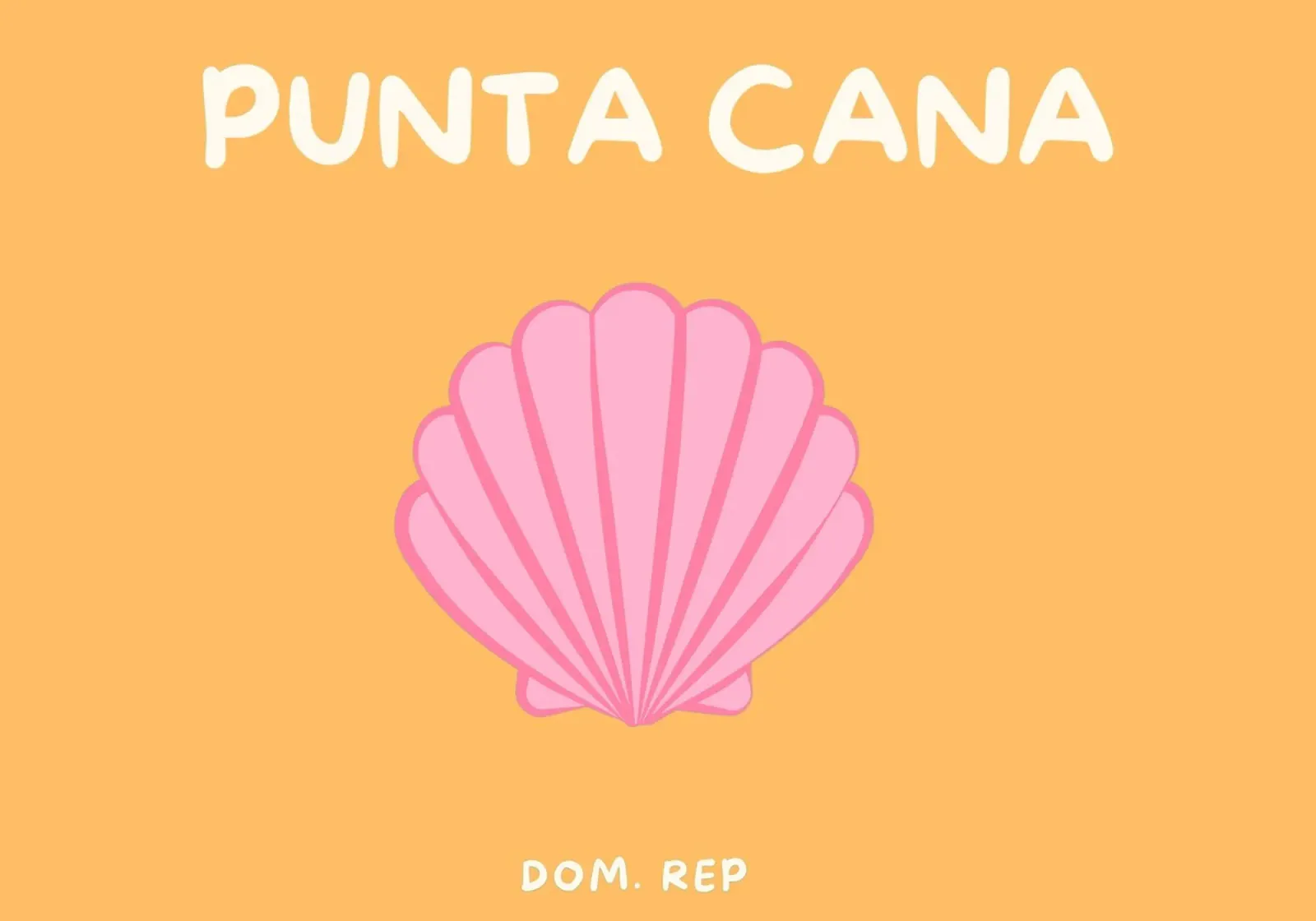 Conchiglia di Punta Cana: Arte tropicale minimalista - Spiaggia, carini, tr poster da NorwesClub