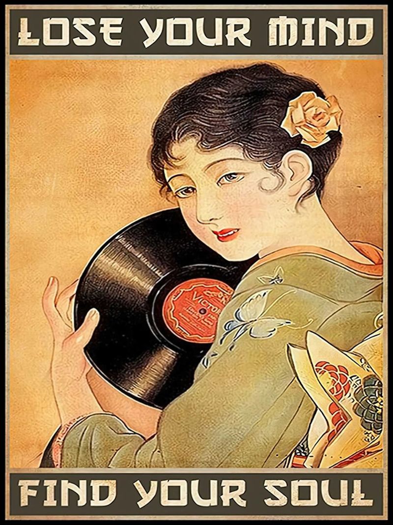 Japan Girl, Vinyl Record – Lose Your Mind, Find Your Soul poster by Aaronshop