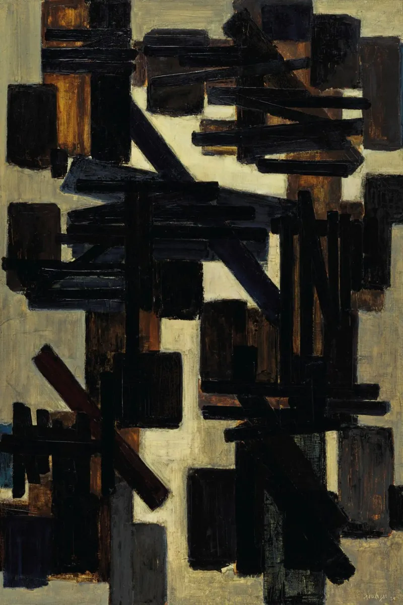 Pierre Soulages Pittura 130 x 89 cm pellicola backlit da Spencershop