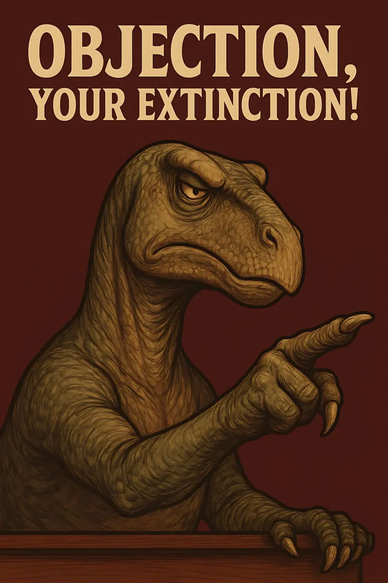 Funny Iguanodon Meme pellicola backlit da Funny Humor Art
