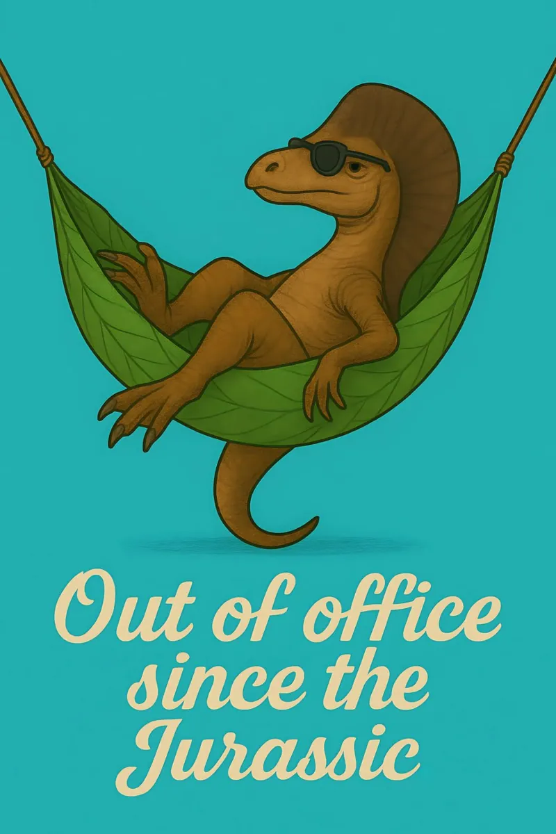 Meme divertente sull'Ouranosaurus poster con telaio in legno da Funny Humor Art