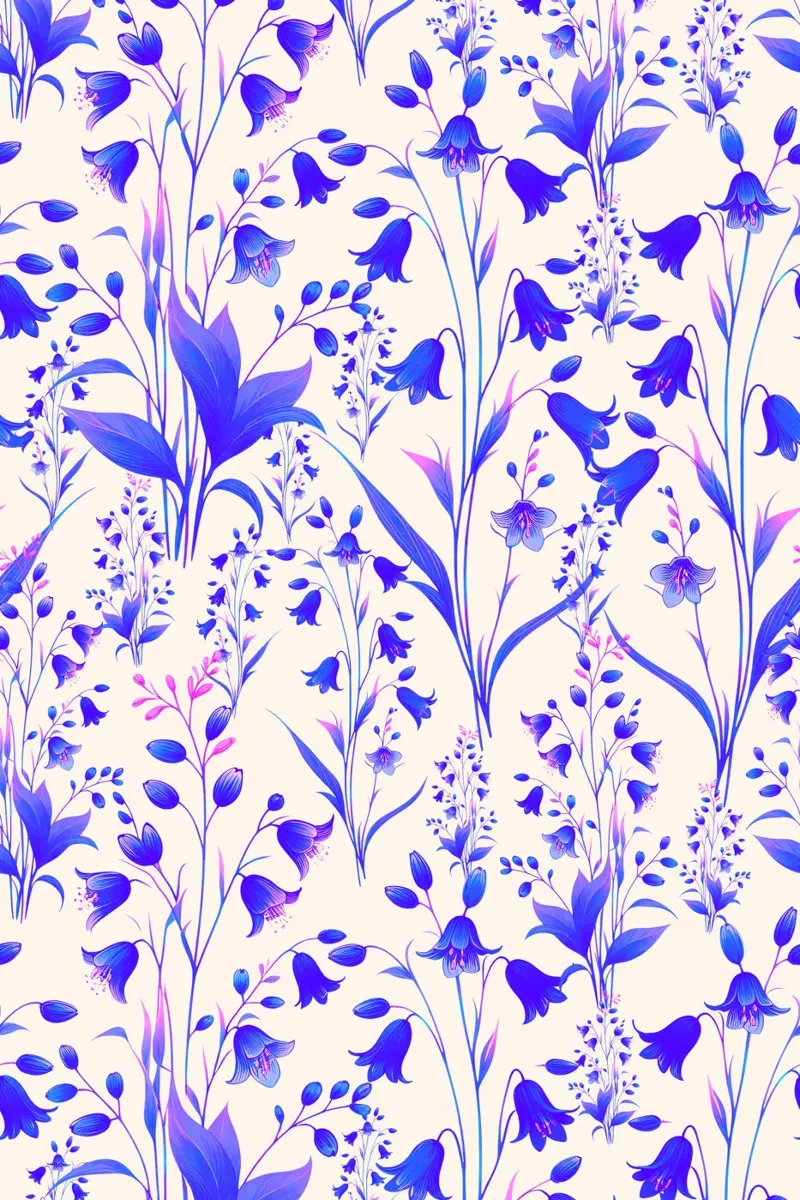Campanule blu e rosa carta hahnemühle da SilverPegasus