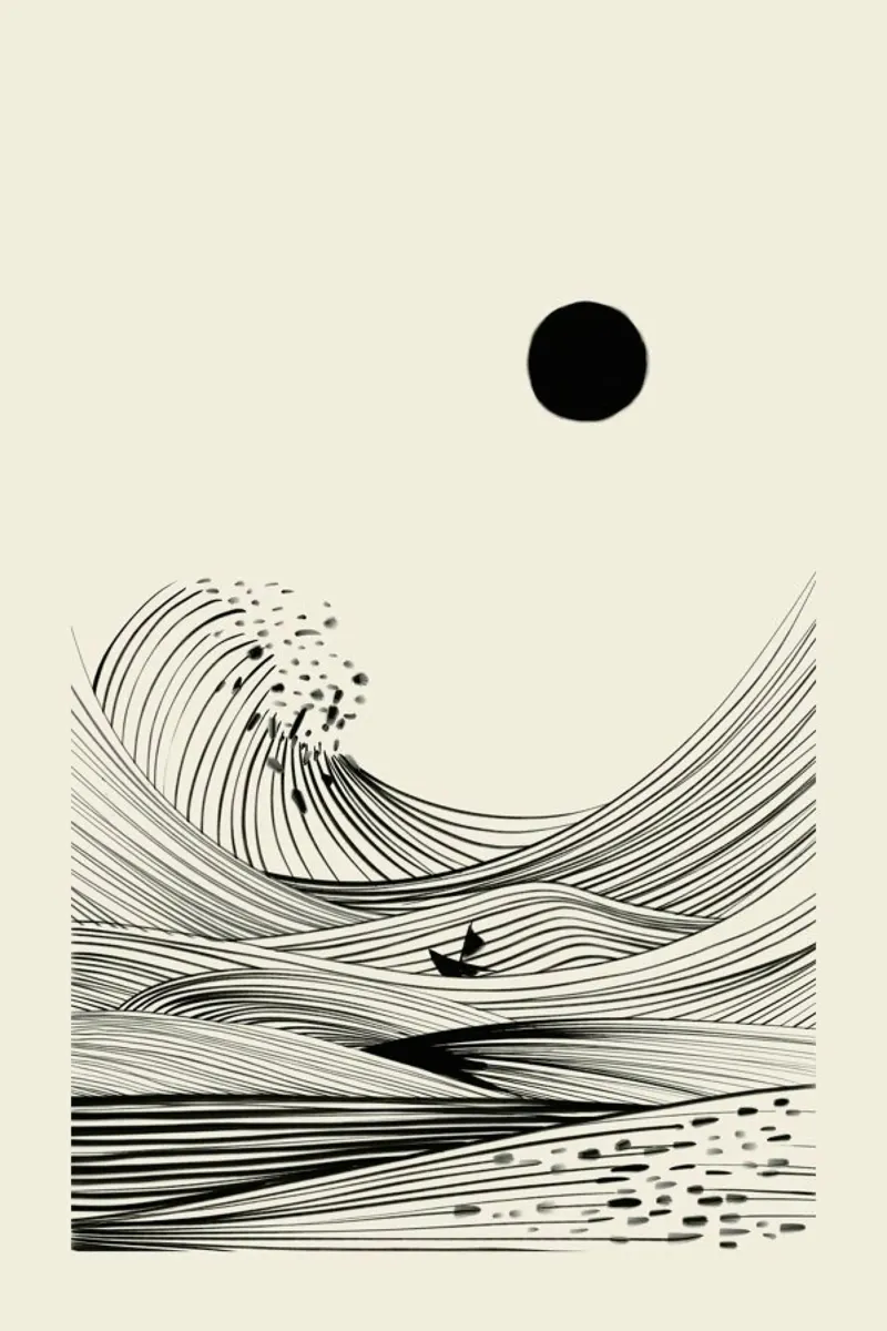 At Sea poster met aluminium frame van Graphite