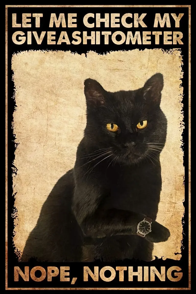 Let Me Check My Giveashitometer Black Cat hahnemühle de Aaronshop