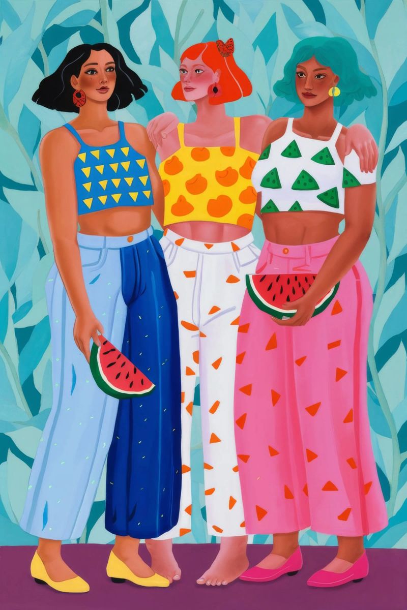 Fruitful Friendship Trio poster by Petal Canvas