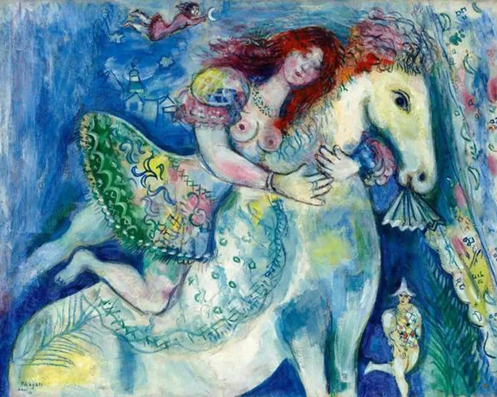 Marc Chagall Ballerina del circo pellicola backlit da Kunze Gallery