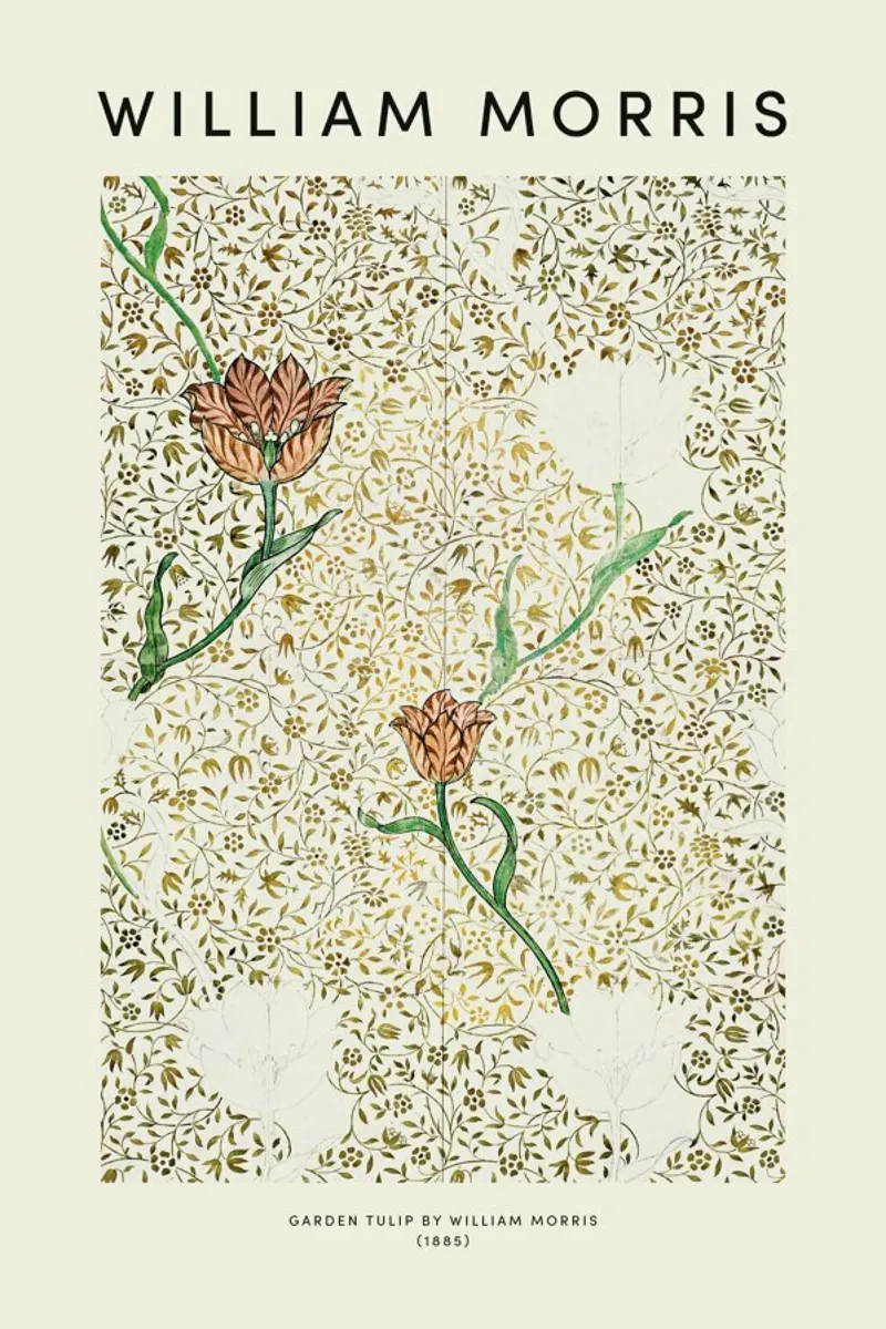 William Morris - Garden Tulip carta hahnemühle da Vintage by JUNIQE