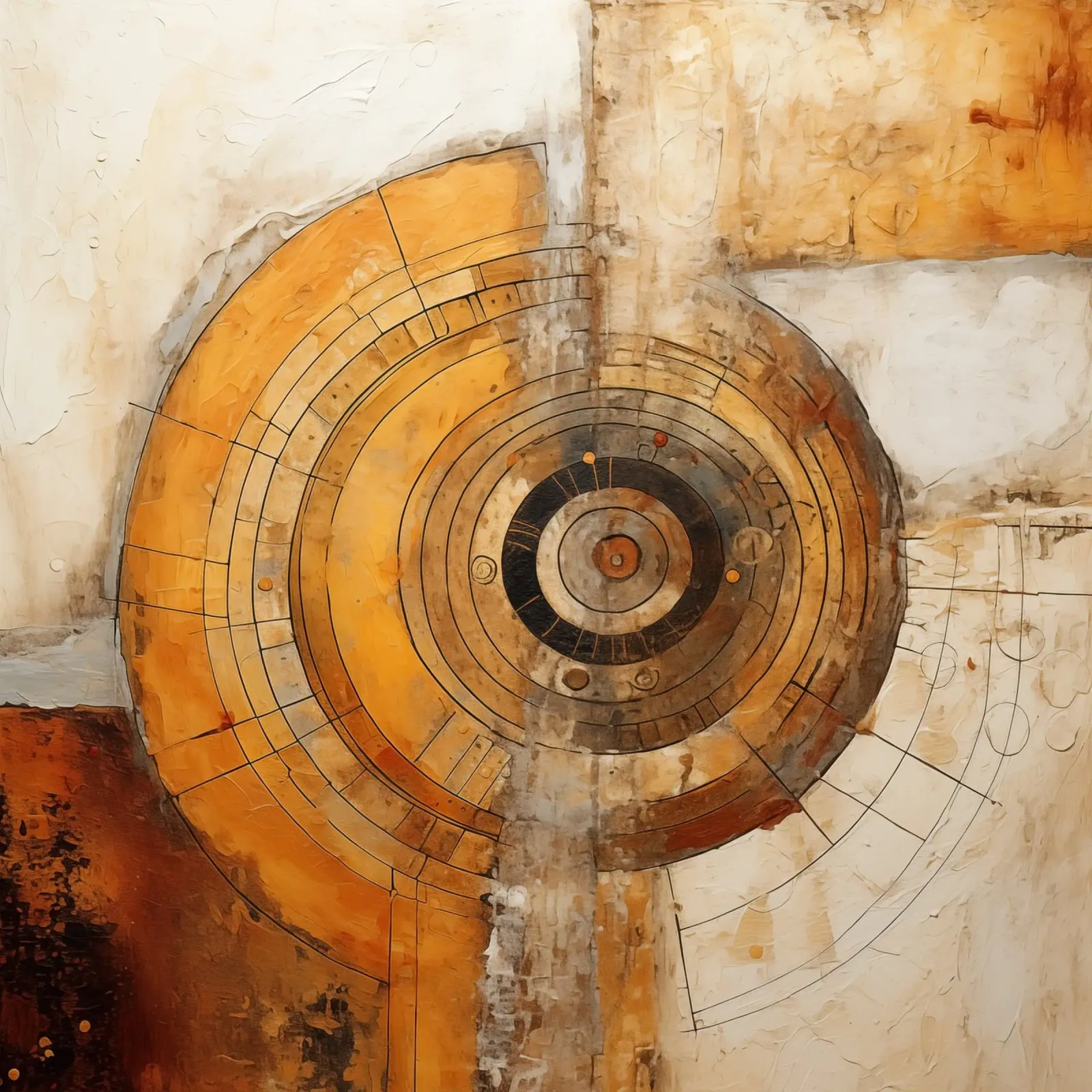 Abstracte cirkels canvas van Imagine