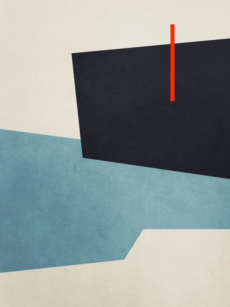 Geometric Shapes no. 19 Blue Leinwand von adrianooliveira