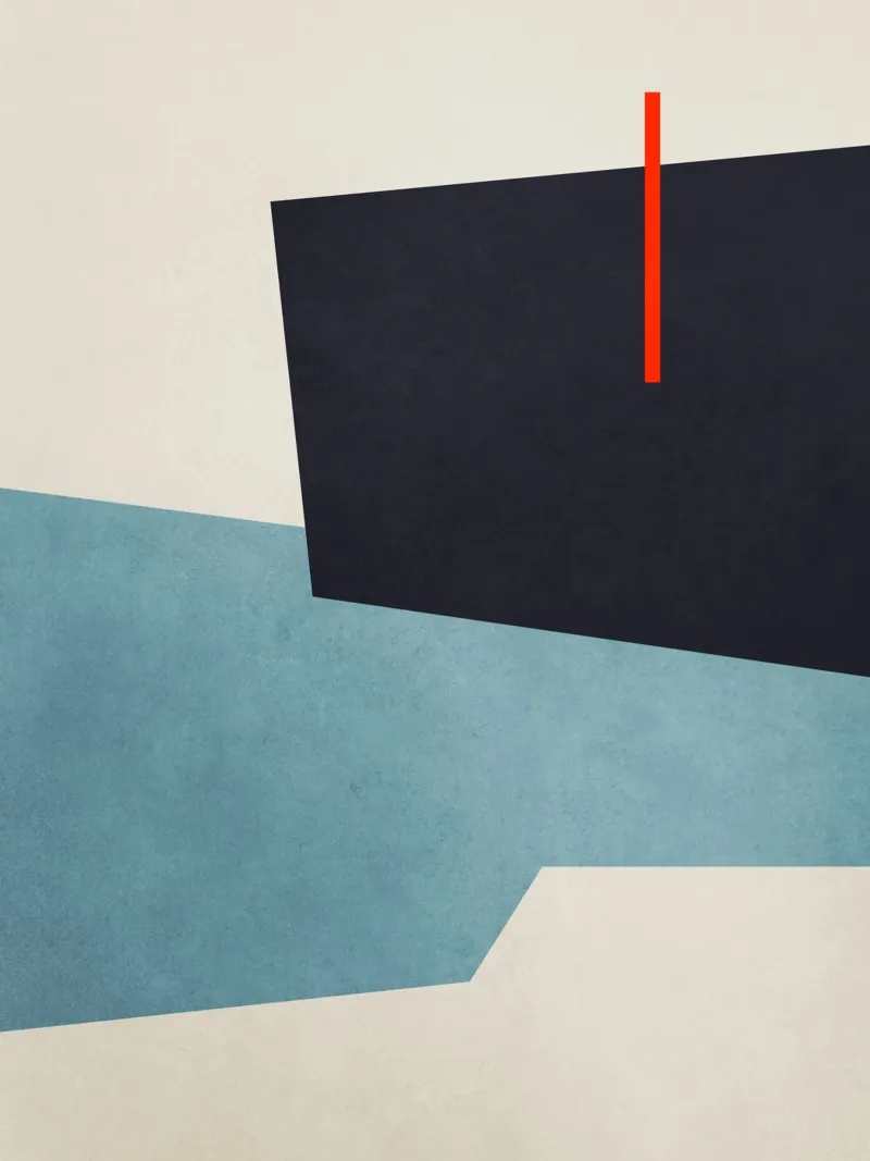 Geometric Shapes no. 19 Blue carta hahnemühle da adrianooliveira