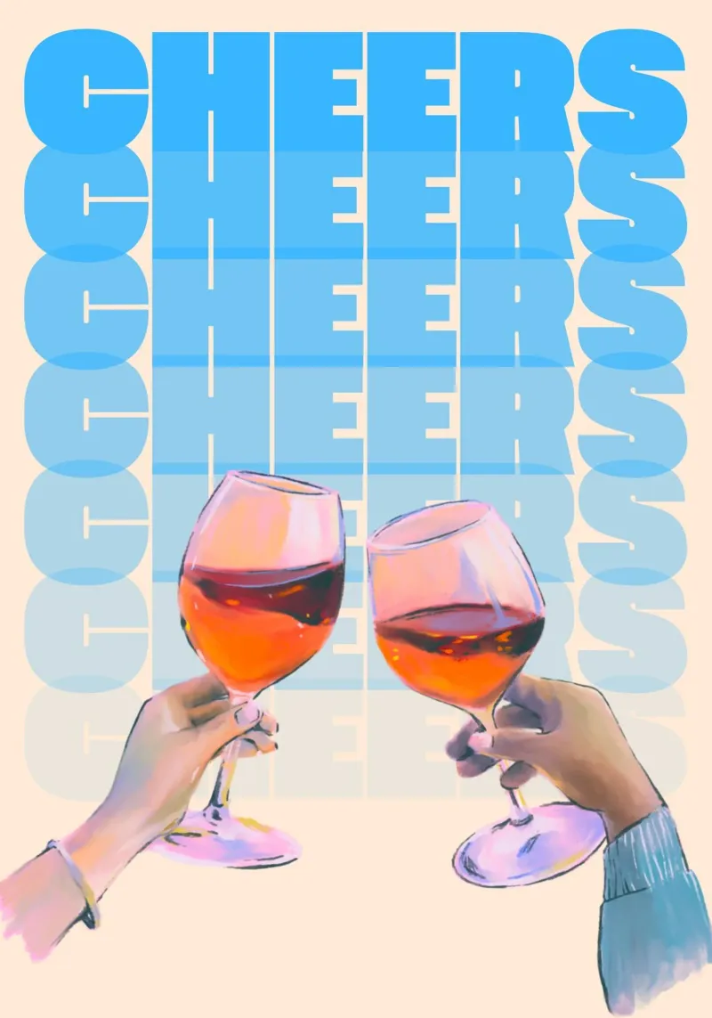 "Cheers" Toast Art Print by Aperol Spritz, Pop Art & Trendy canvas by NorwesClub