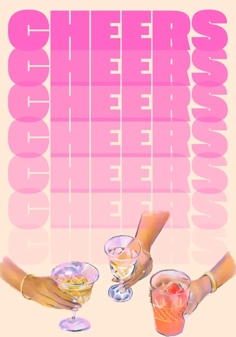 "Cheers" Fizzical Cocktail Trio, Pop Art & Trendy plexiglass da NorwesClub