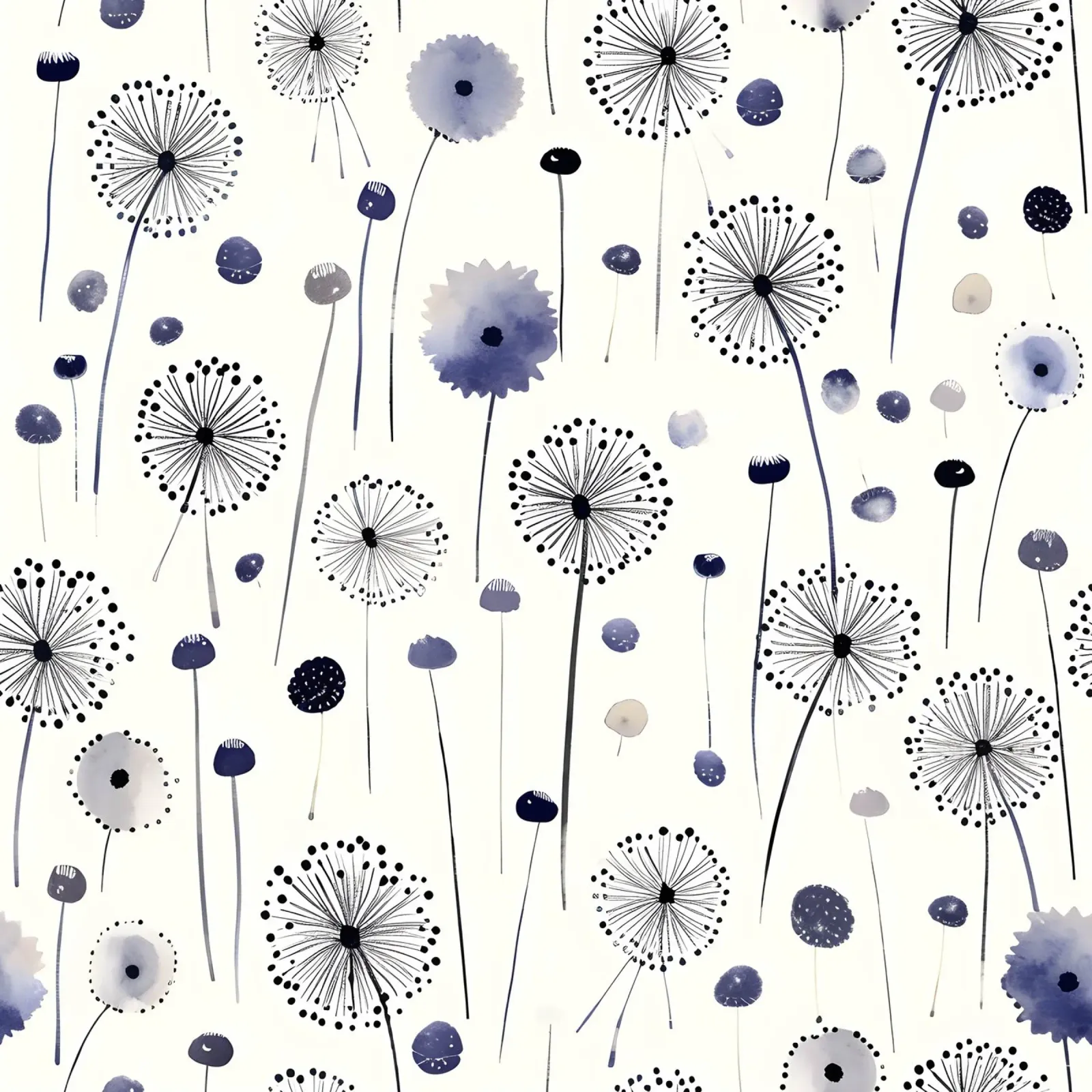 Soffice brezza di denti di leone pellicola backlit da Botanical Pattern House