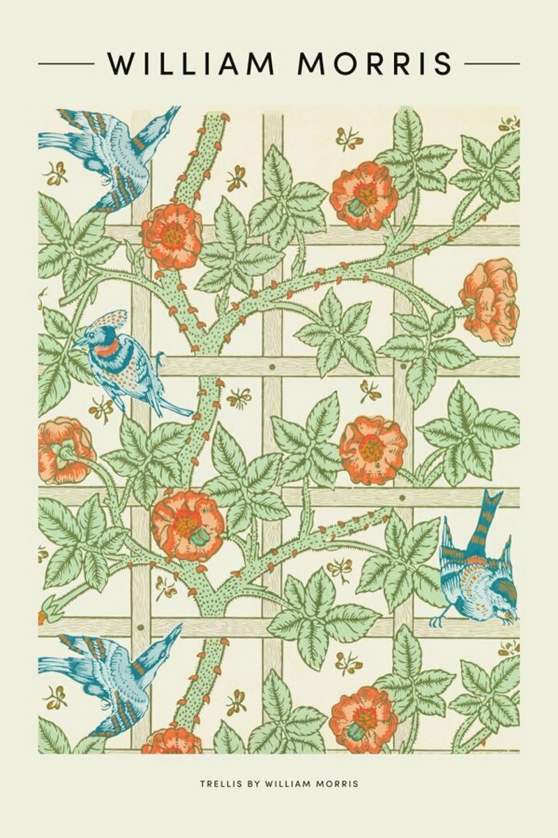 William Morris - Trellis alluminio dibond da Vintage by JUNIQE