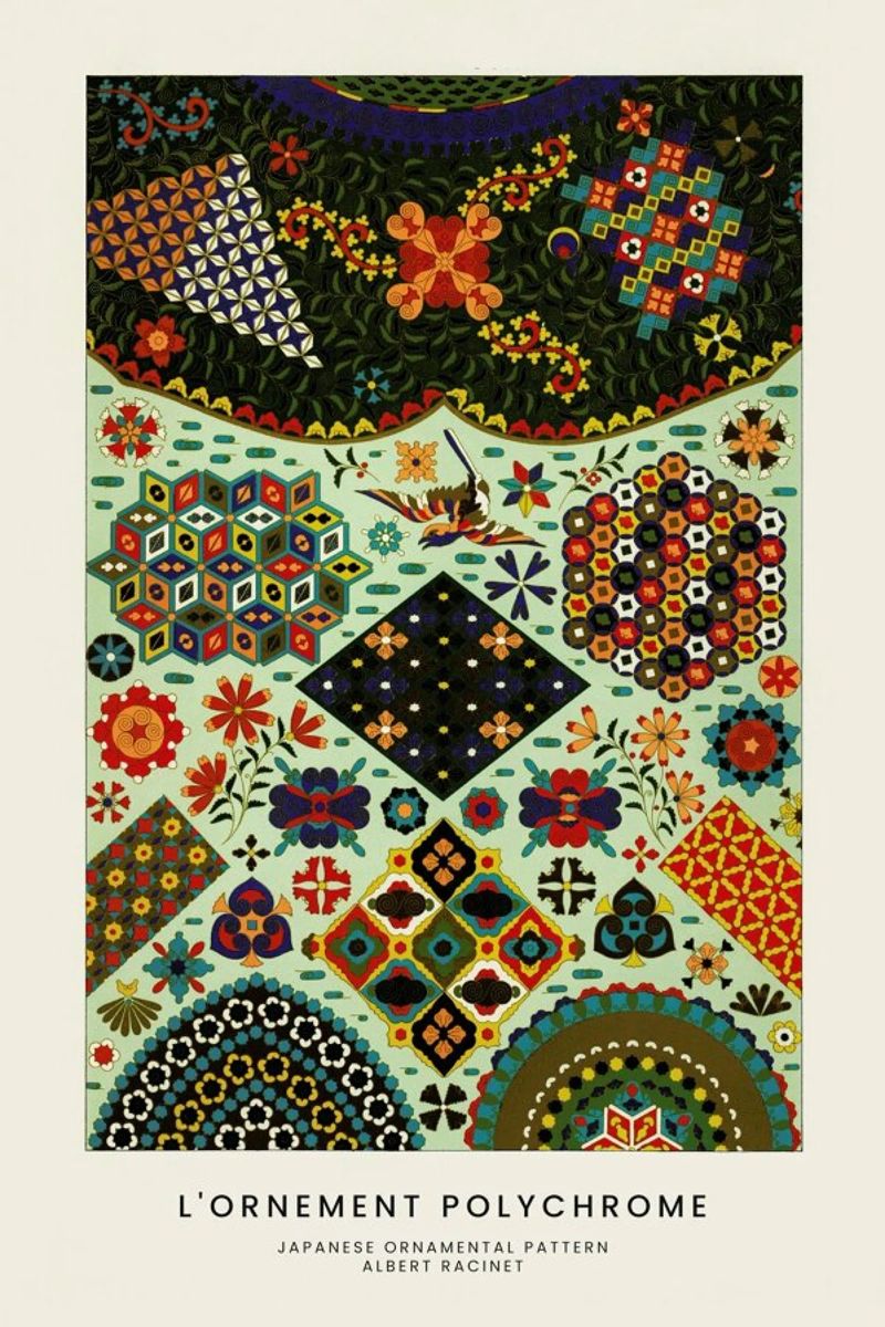 Racinet -  Japanese Ornamental Pattern canvas by Vintage by JUNIQE