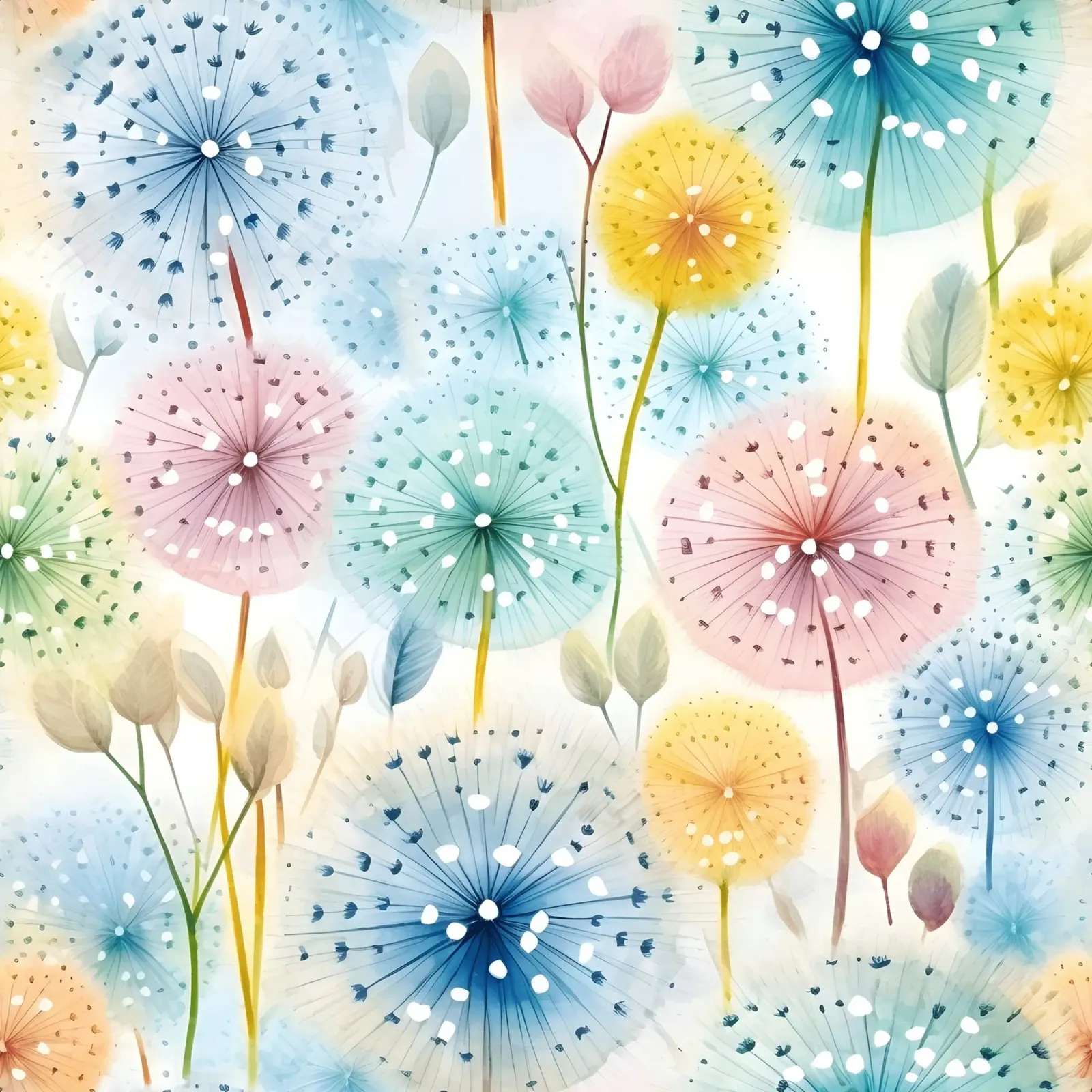 Whispers of Dandelions hahnemühle by Botanical Pattern House