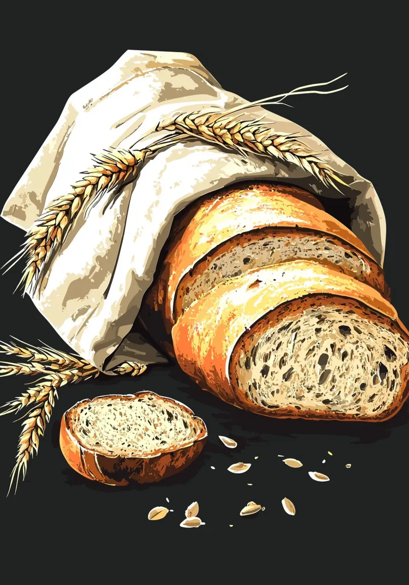 Pane fresco di fattoria a fette plexiglass da pixelbull - medieval art and more