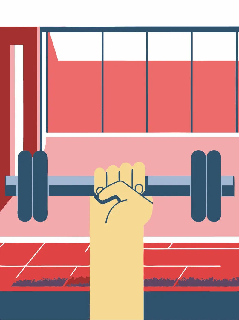 Manubrio fitness poster con telaio in plastica da TODAY'S SHOP
